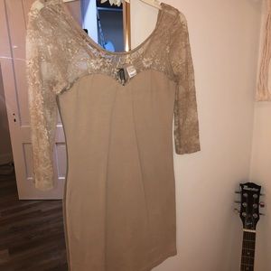 Nude tight fitted dress